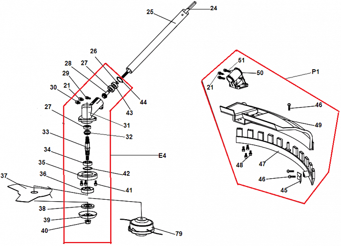 8 РЕДУКТОР - КОЖУХ ТРИММЕР CHAMPION Т433-2